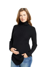 100% Cashmere Turtleneck Maternity Sweater by Maternal America