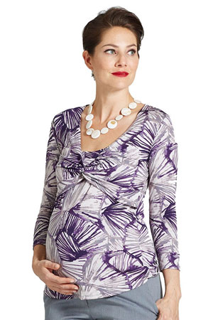 Milky Way Colombo Knot Front Maternity & Nursing Top by Milky Way