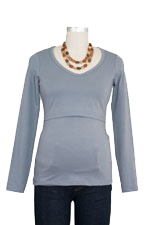 Momzelle Long Sleeve V-Neck Nursing Top by Momzelle