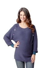 Raglan Button Nursing Sweater by Ripe Maternity