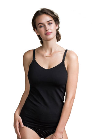 Boob Design Slimming Nursing Singlet in Black