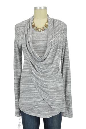 Reese Knit Draped Lightweight Nursing Sweater by Sophie & Eve