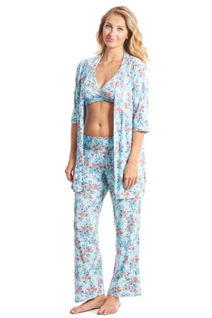 Susan 5-pc. Maternity & Nursing PJ Set with Gift Bag by Everly Grey