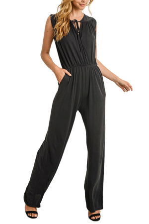 Riley Overlapping Bodice Jumpsuit by Elly Kiara