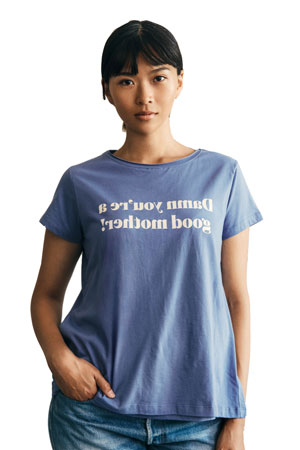The Chari-Tee- Statement Organic Cotton Nursing Tee for Every Mom with Raw Edge by Boob Design