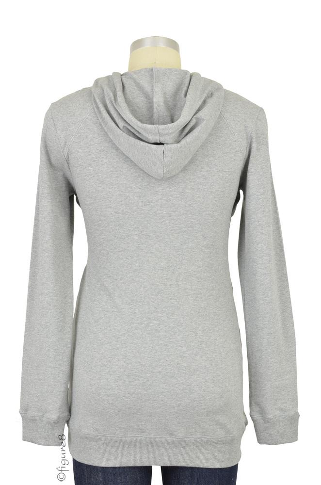Boob Design B-Warmer Organic Knitted Nursing Hoodie in Grey Melange