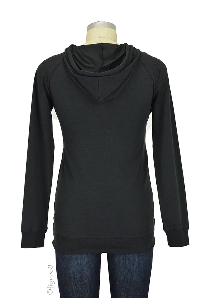 Boob Design B-Warmer Organic Knitted Nursing Hoodie in Black