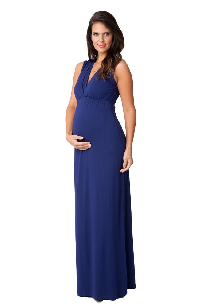 Virtue Maxi Nursing Dress in Blue by Ripe Maternity