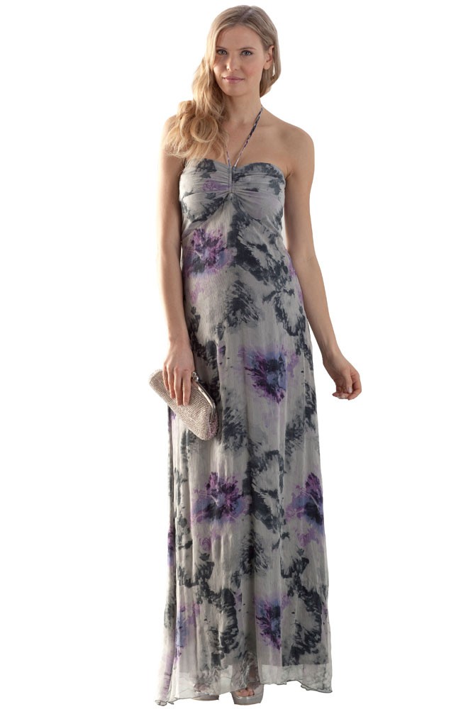 Seraphine Kristen Silk Printed Luxe Maternity Maxi Dress in Floral Print