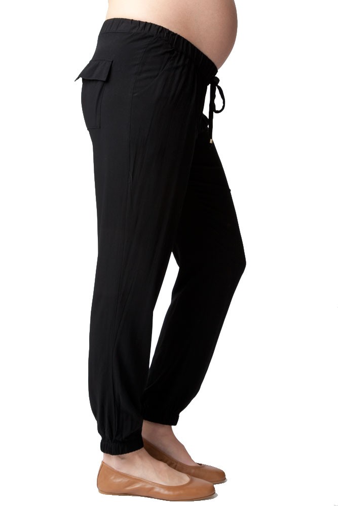 Chic Jogger Maternity Pant in Black by Ripe Maternity